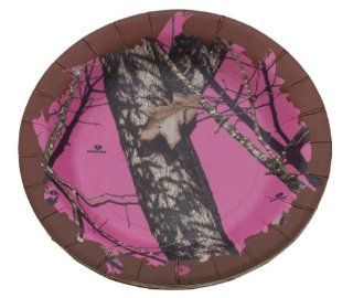 Mossy Oak Breakup/Pink 7 inch Heavyweight Paper Plates   8
