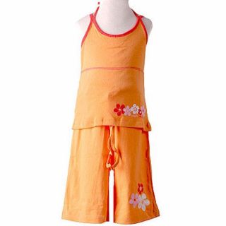 Mish Mish Girls Orange and Red 2 piece Outfit