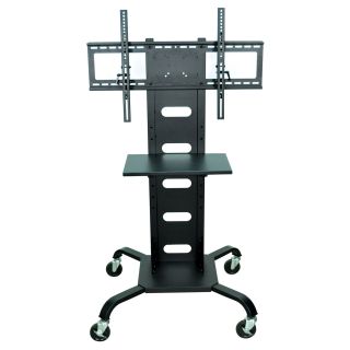 Offex Black Universal Mobile Flat panel TV Stand/ Multimedia Cart