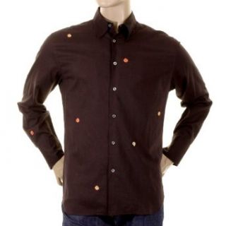 Paul Smith dark brown long sleeve shirt. PS2894 Clothing