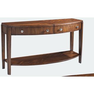 Clear Golden Brown Wood Blend Sofa Table