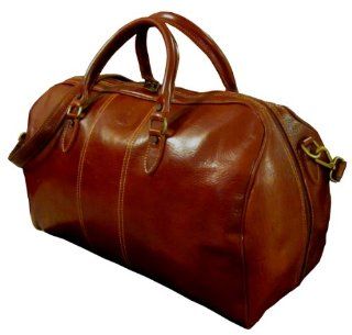 AUTHENTIC VINTAGE VALOR ITALIAN LEATHER BROWN DUFFLE