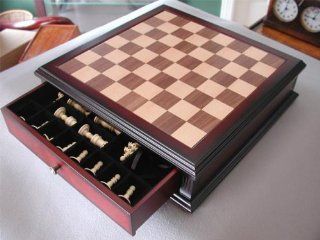 Calvert 1810 Antique Reproduction Chess Set & Board