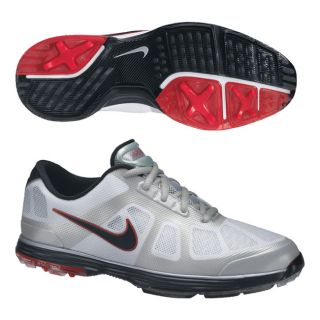Nike Mens Lunar Ascend White/ Black/ Graphite Golf Shoes (Blem