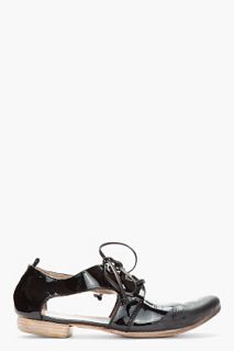 Marsèll Black Patent Lupin 15 Cut Out Flats for women