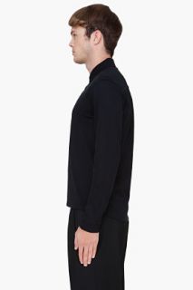 SLVR Black Long Sleeve Polo for men