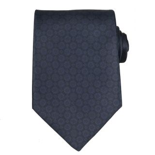 Versace Mens Silk Navy Patterned Tie