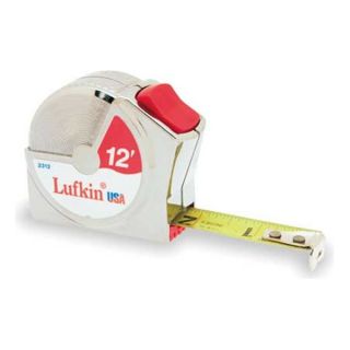 Lufkin 2312 Measuring Tape, 12 Ft, Chrome