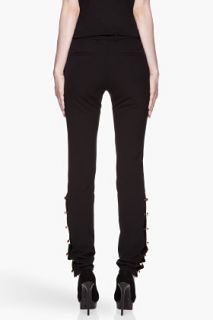 Versace Black Gold buttoned Trousers for women