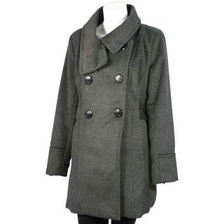 Cecil Gee Womens Grey Plush Glamour Coat