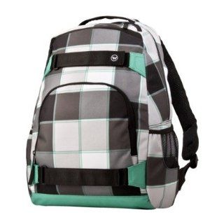 Shaun White Smooth Tech Wow Plaid Backpack   Black/ White/Seafoam