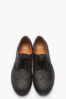 Jeffrey Campbell Black Washed Leather Piano man Brogues for men