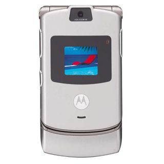 Motorola RAZR V3m Silver Verizon Wireless Cell Phone (Refurbished