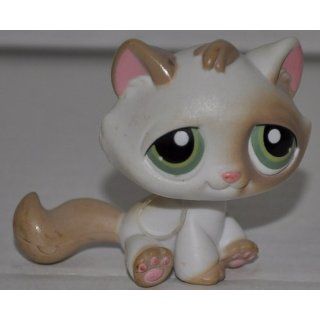 Kitten 197 (White, Green Eyes, Tan Patches) Littlest Pet Shop (Retired