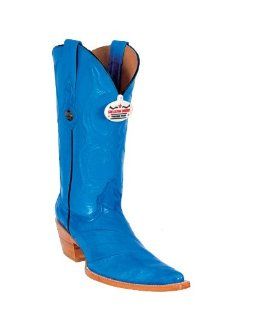 Los Altos Ladies Royal Blue Eel Cowgirl Boots Shoes