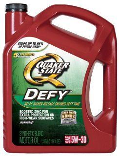 Quaker State 550028518 5W 30 Defy High Mileage Synthetic Blend Motor