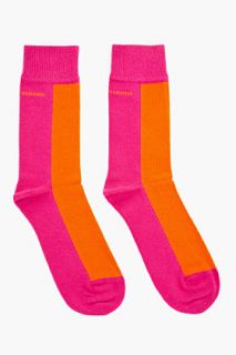 Tiger Of Sweden Orange Two tone Abdone Socks for men