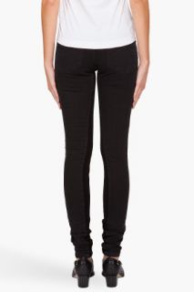 Superfine Leather Front Jeans for women