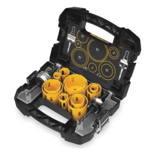 Dewalt D180005 Hole Saw Kit, HSS, 3/4 To 2 1/2 In, 13 Pc