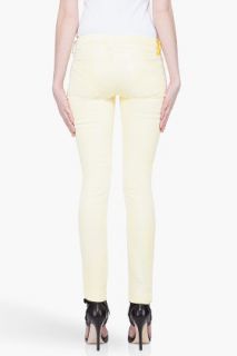 Helmut Lang Yellow Relief Wash Jeans for women