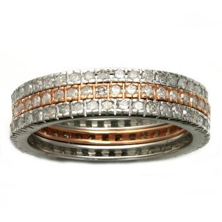 Beverly Hills Charm 14k Gold 1ct TDW Diamond Stackable Eternity Band