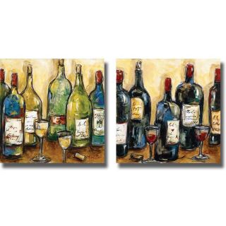 Nicole Etienne Uncorked and Wine Bar 2 piece Canvas Art Set