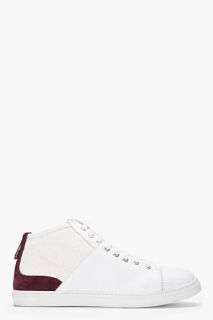 Neil Barrett Purple accented Suede And Nappa Sneakers for men