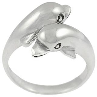 Tressa Sterling Silver Two Dolphin Wrap Ring Today $27.49 Sale $24