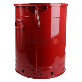 Justrite 09700 Oily Waste Can, 21 Gal., Steel, Red