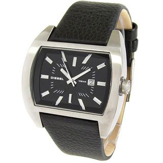 Diesel Mens Black Leather Strap Watch Today $94.99