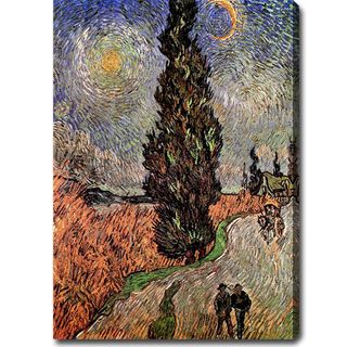 Vincent van Gogh Road with Cypress and Star Oil on Canvas Art