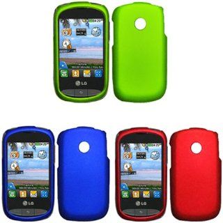 iFase Brand LG 800G Combo Rubber Blue Protective Case