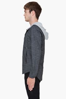 SLVR Charcoal Wool Hoodie for men