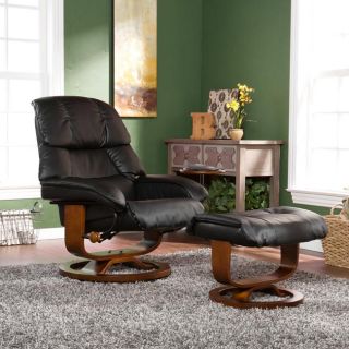 Francis Black Leather Recliner and Ottoman Today $509.99 4.0 (1