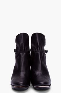 Repetto Black Leather Ankle Boots for women