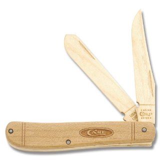 Case Cutlery CA207W Case Wooden Mini Trapper Knife Kit, Brown   