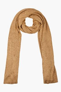 SLVR Gold Oversize Knit Scarf for men