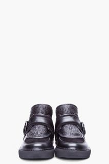Givenchy Black Padded Leather Sneakers for men