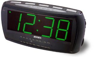 Jensen JRC 208 AM/FA Alarm Clock Radio with 1.8 Inch Green