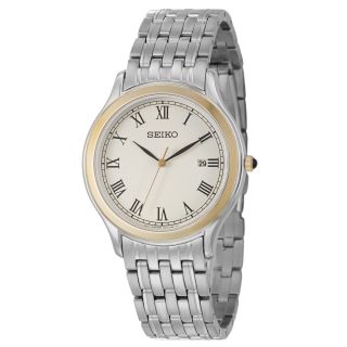 Seiko Mens Dress Stainless Steel and Yellow Goldplated Watch Today