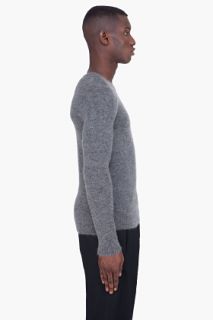 Neil Barrett Grey Mohair Knit Raglan Sweater for men