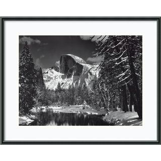 Ansel Adams Half Dome, Winter   Yosemite, 1938 Framed Print