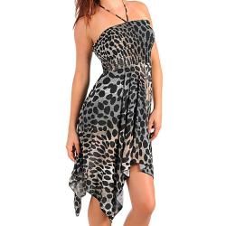 Stanzino Womens Black Brown Leopard Dress