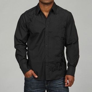Cultura Mens Embroidered Woven Shirt