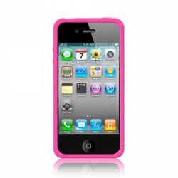 Mivizu Hot Pink Apple iPhone 4, 4S, 4GS Generation Silicone Skin Case