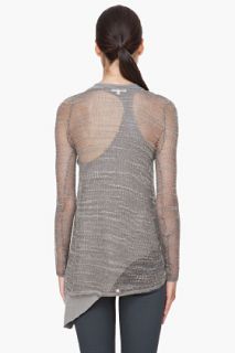 Helmut Lang Grey Knit Errant Sweater for women