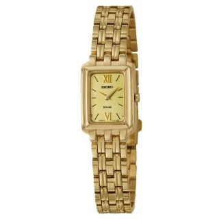 Seiko Womens Solar Stainless Steel Yellow Goldplated Solar Powered