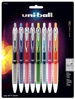 uni ball 207 Retractable Medium Point Gel Pens, 8 Colored