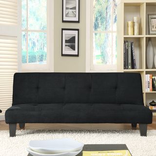Bento Klic Klac Mini Black Microfiber Futon Sofa Bed