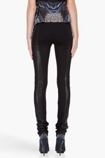 Mandy Coon Leather Trim Blackout Leggings for women